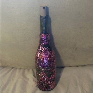 Glittering Pink Decorative Bottle